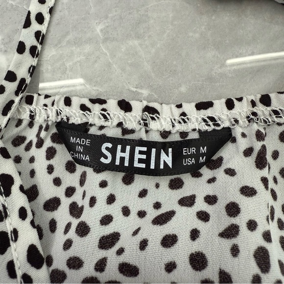 Women’s SHEIN Dalmatian Slip Tiered Adjustable Spaghetti Strap Dress Medium - Picture 12 of 16